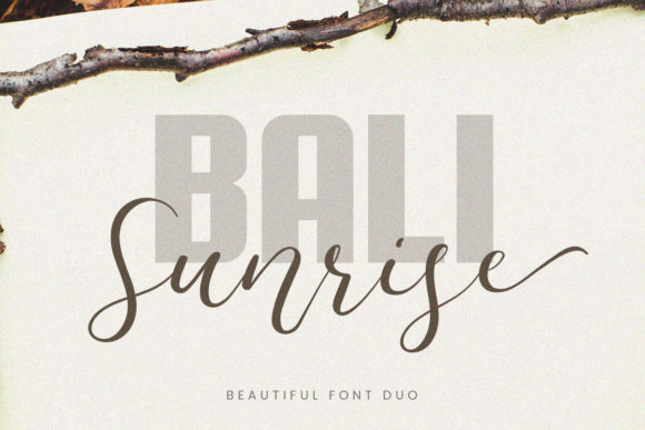 Bali Sunrise Font Poster 1