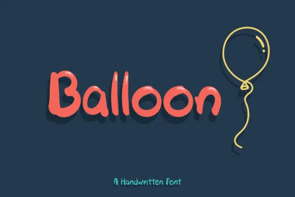 Balloon Font Balloon Font Poster 1
