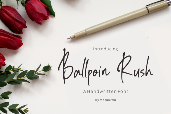 Ballpoin Rush Font Poster 1