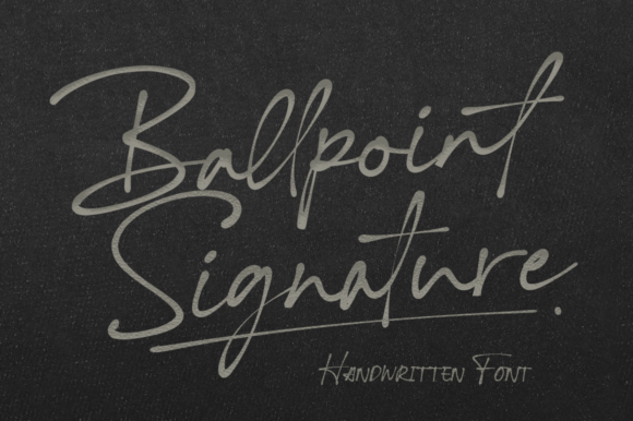 Ballpoint Signature Font Poster 1