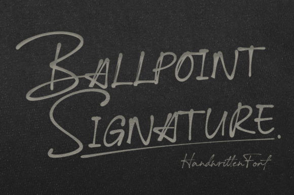 Ballpoint Signature Font Poster 5
