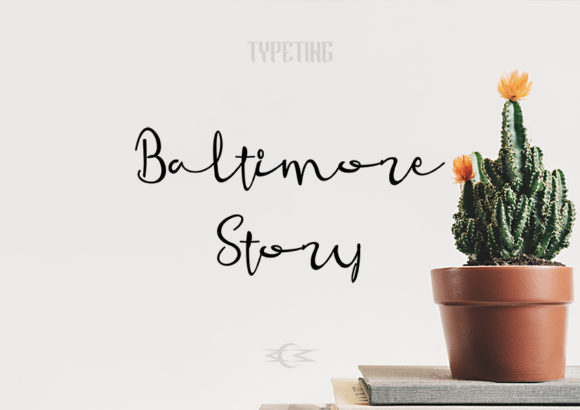 Baltimore Story Font Poster 1