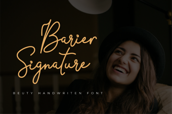 Barier Signature Font Poster 1