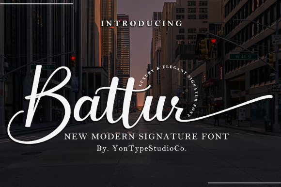 Battur Font Poster 1