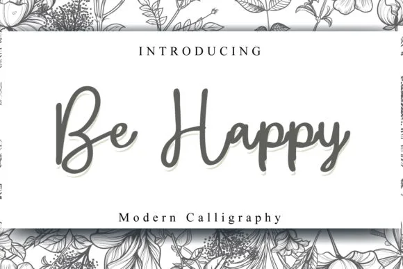 Be Happy Font Be Happy Font Poster 1