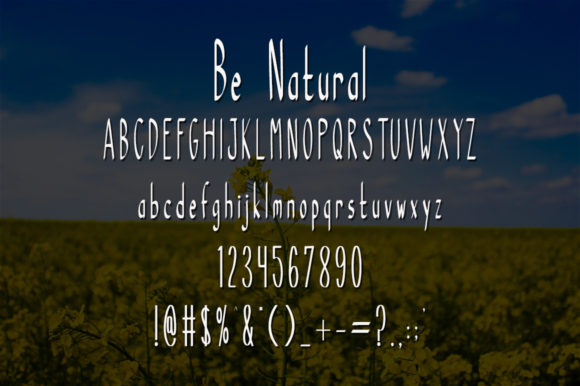 Be Natural Font Poster 5