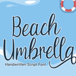 Beach Umbrella Font Poster 1
