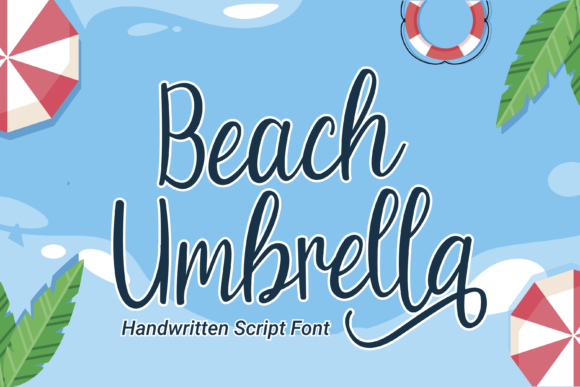 Beach Umbrella Font Poster 1