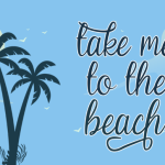 Beach Umbrella Font Poster 5