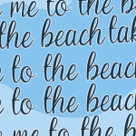 Beach Umbrella Font Poster 6