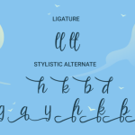 Beach Umbrella Font Poster 8