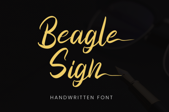 Beagle Sign Font Poster 1
