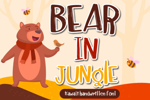 Bear in Jungle Font Poster 1
