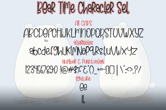 Bear Time Font Poster 2