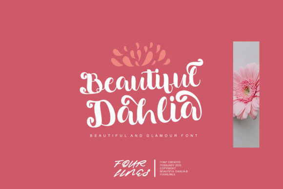 Beautiful Dahlia Font Poster 1