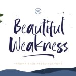 Beautiful Weakness Font Poster 1
