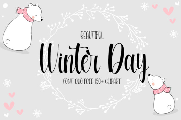 Beautiful Winter Day Font Poster 1