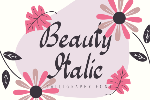 Beauty Italic Font Poster 1