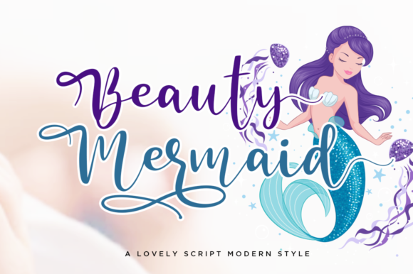 Beauty Mermaid Font Poster 1