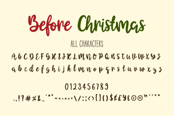 Before Christmas Font Poster 3