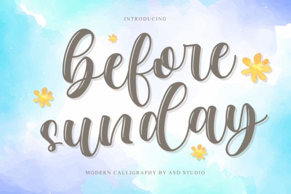 Before Sunday Font Poster 1