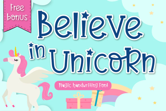 Believe in Unicorn Font Poster 1