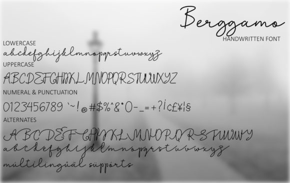 Berggamo Font Poster 7