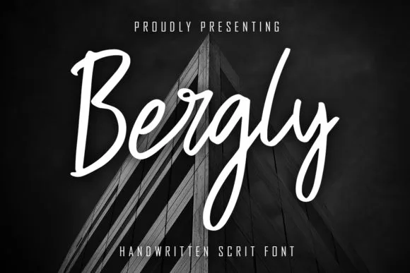 Bergly Font Bergly Font Poster 1