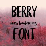 Berry Font Poster 1