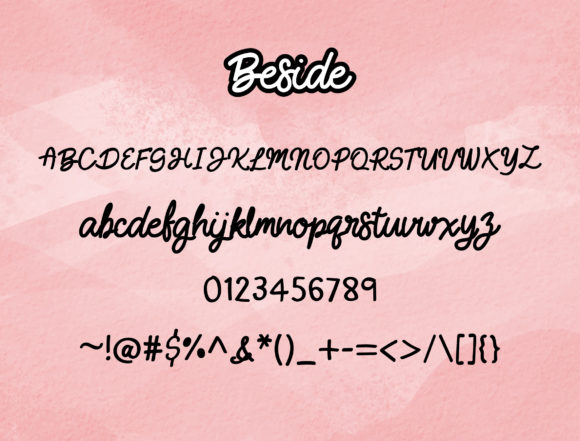 Beside Font Poster 7