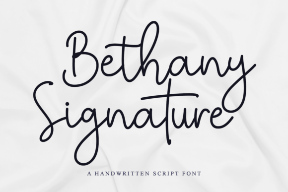 Bethany Signature Font Poster 1