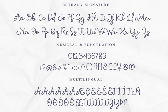 Bethany Signature Font Poster 12