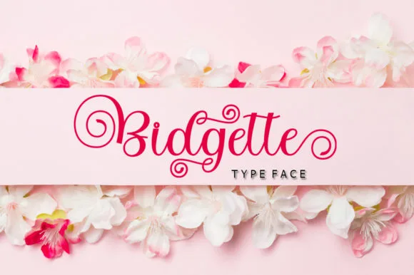 Bidgette Script Font Bidgette Script Font Poster 1