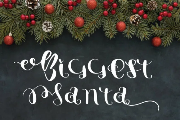 Biggest Santa Font Biggest Santa Font Poster 1