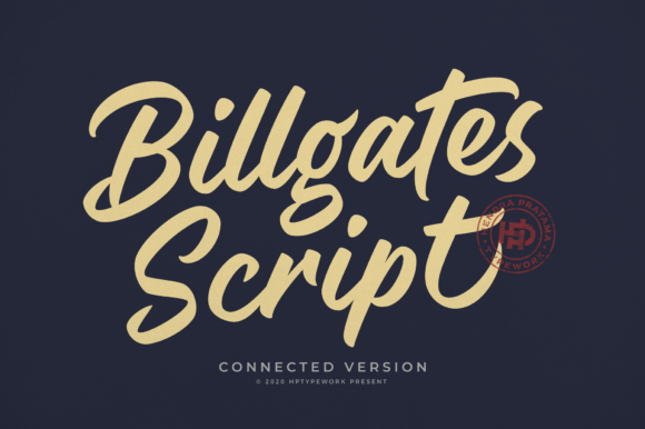 Billgates Script Font Poster 1