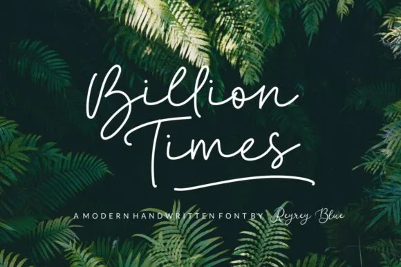 Billion Times Font Billion Times Font Poster 1