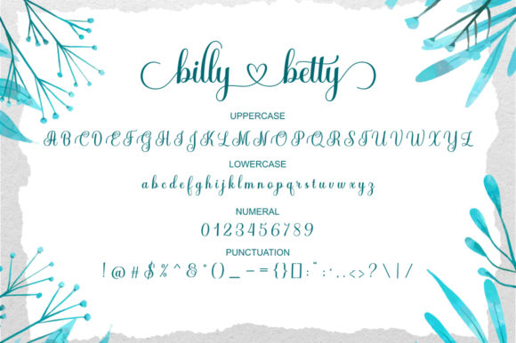 Billy Betty Font Poster 9