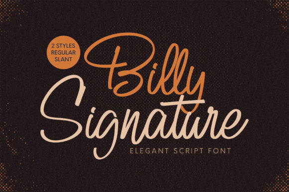 Billy Signature Font Poster 4
