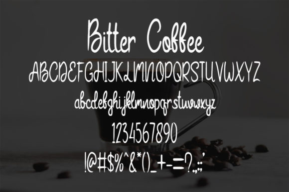 Bitter Coffee Font Poster 4