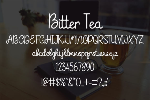 Bitter Tea Font Poster 4
