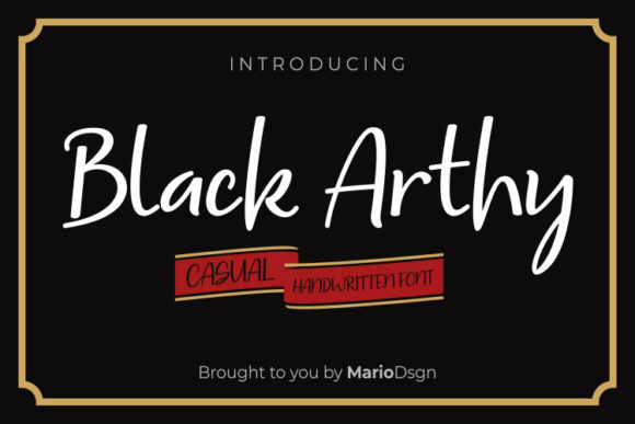 Black Arthy Font Poster 1