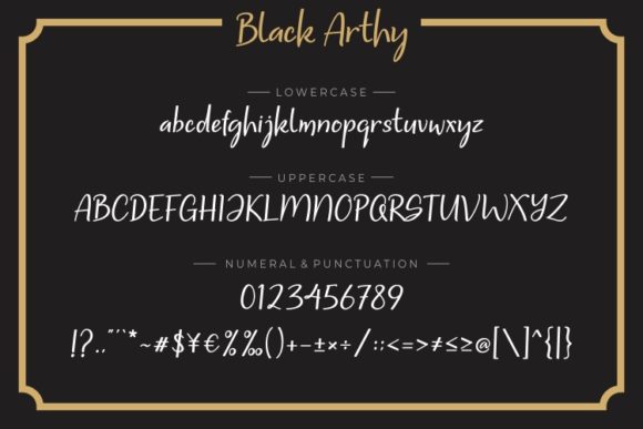 Black Arthy Font Poster 5