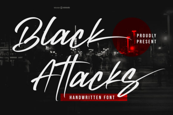 Black Attacks Font Poster 1
