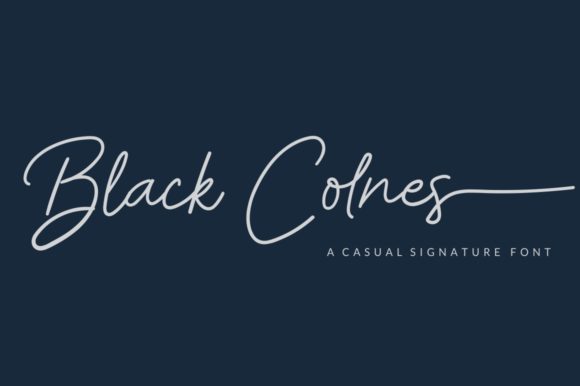 Black Colnes Font Poster 1