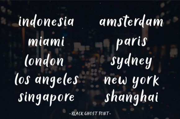 Black Ghost Font Poster 2