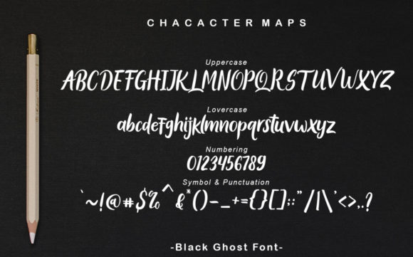 Black Ghost Font Poster 10