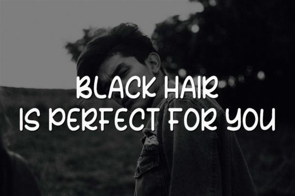 Black Hair Font Poster 3