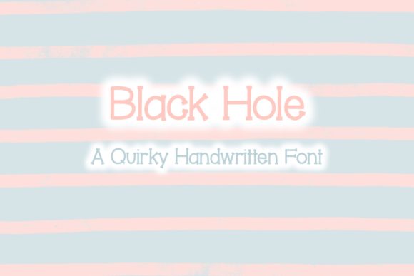 Black Hole Font Poster 1