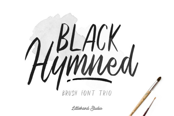 Black Hymned Font Poster 1