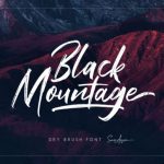 Black Mountage Font Poster 1